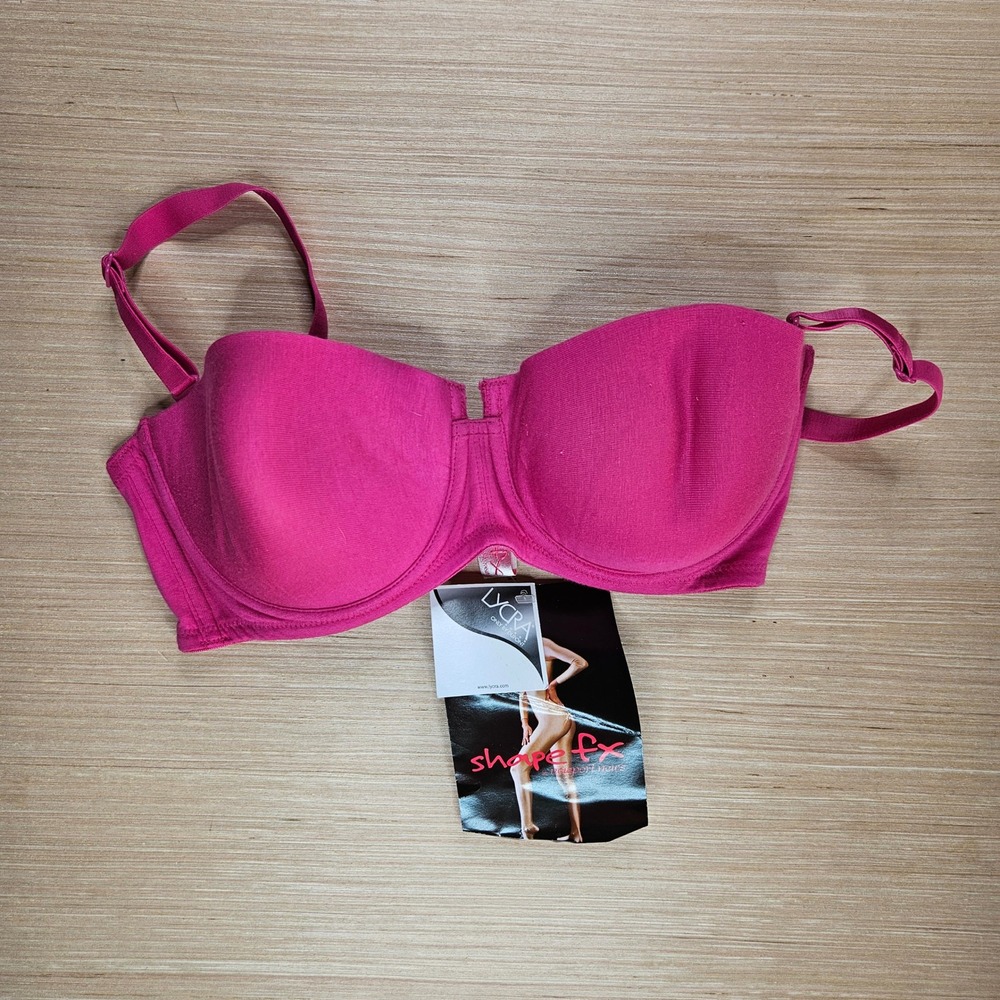 Shape FX by Newport News Pink Full Coverage Bra Size 36C Adjustable Straps‎ NEW